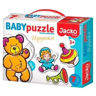 Baby Puzzle Игрушки, Контурные пазлы, 7 пазлов, 23 элемента, ...