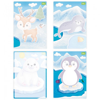 Раскраска многоразовая водная 'Северные животные', 4 картинки 2