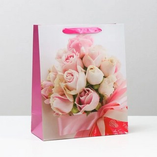 Пакет ламинированный 'Букет роз', 26 x 32 x 12 см