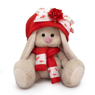 Зайка Ми в шапочке с цветком и шарфе, 15 см, артикул SidX-625