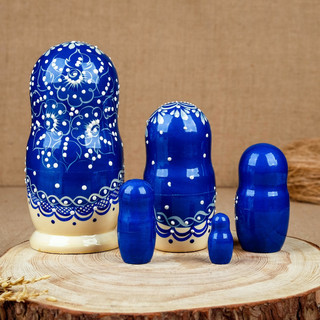 Матрёшка «Гжель» люкс 15 см, 5 кукол 2