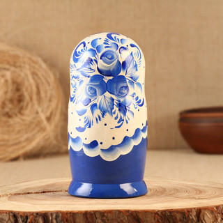 Матрёшка «Гжель» 18 см, синее платье, 5 кукол 2