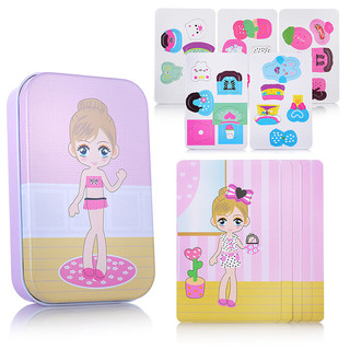 Пазл 'Одевашки. Куколка' магнитный, с карточками, в металлическом пенале 1