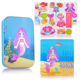 Пазл 'Одевашки. Русалочка' магнитный, с карточками, в металли...
