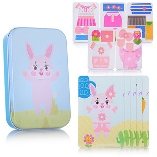 Пазл 'Одевашки. Зайка' магнитный, с карточками, в металлическ...