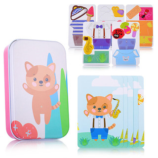 Пазл 'Одевашки. Котик' магнитный, с карточками, в металлическ...