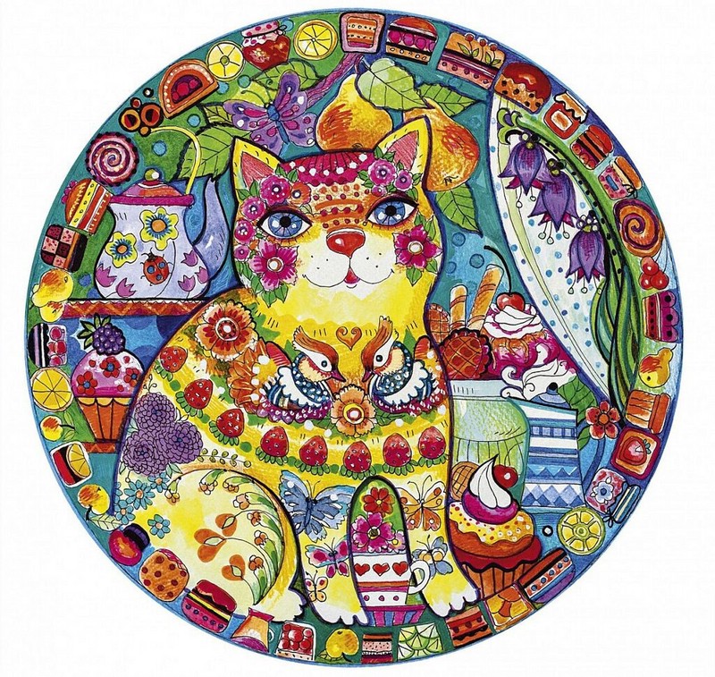 Пазл круглый 'Волшебный кот' 500 элементов