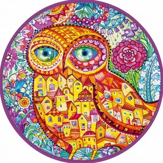 Пазл круглый 'Дивная сова' 500 элементов 1