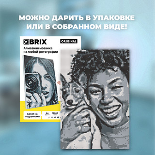 Алмазная фотомозаика QBRIX Original, А4, 5 цветов, 16000 страз 6