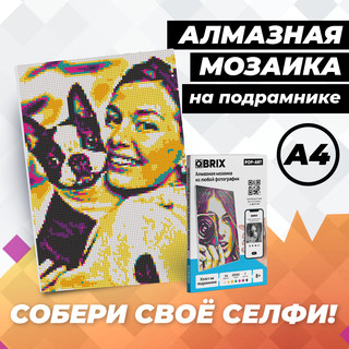 Алмазная фотомозаика QBRIX Pop-Art, А4, 7 цветов, 22000 страз 4