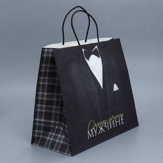 Пакет крафтовый «Лучшему мужчине», 32 x 28 x 15 см 2