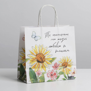 Пакет подарочный «Тепло», 22 x 22 x 11 см 2