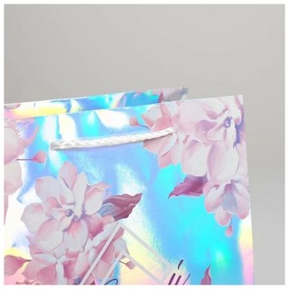 Пакет подарочный голографический «Сияй», 18 x 23 x 10 см 3