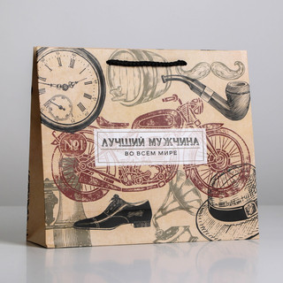 Пакет ламинированный «Лучшему мужчине во всем мире», ML 21 х ...