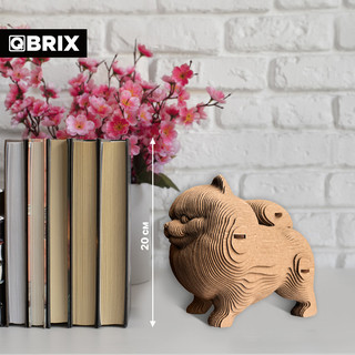 Картонный конструктор 3D-пазл QBRIX Шпиц 8