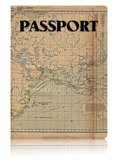 Обложка для паспорта унисекс MAP бежевая