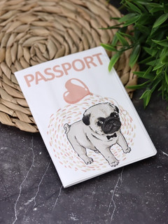 Обложка для паспорта 'Mops' 3