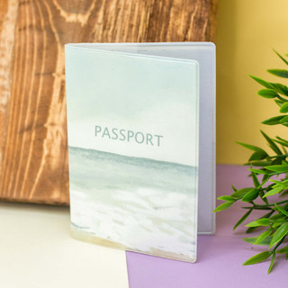 Обложка для паспорта унисекс Sea breeze бело-голубая