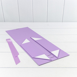 Коробка прямоугольная 20х18х8 см, складная на магнитах, сиреневый 2