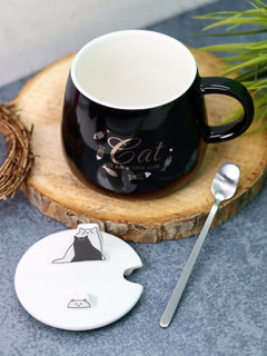 Кружка «Little cat and five fish», черный, 420 мл 2