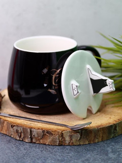 Кружка «Little cat and five fish», черный, 420 мл 4