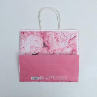 Пакет подарочный крафтовый «Пионы», 25 x 22 x 12 см 4