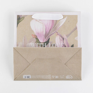 Пакет крафтовый квадратный «Love», 22 x 22 x 11 см 5