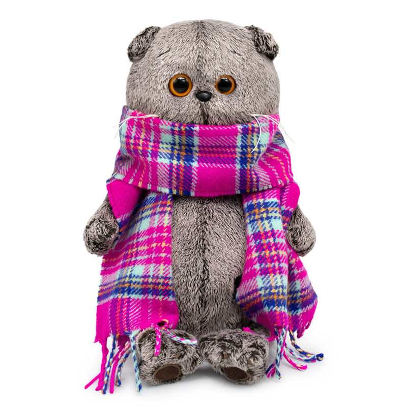 Басик в ярко-розовом шарфе, 22 см, артикул Ks22-246