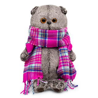 Басик в ярко-розовом шарфе, 25 см, артикул Ks25-246