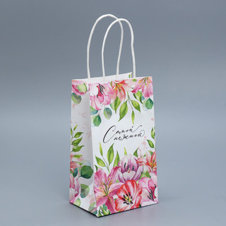 Пакет крафтовый «Самой нежной», 12 x 21 x 9 см 3