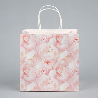 Пакет подарочный «Цветы», 22 х 22 х 11 см 2
