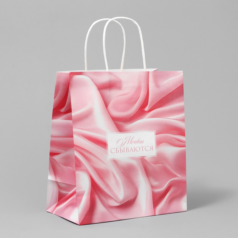 Пакет крафтовый «Мечты», 22 х 25 х 12 см