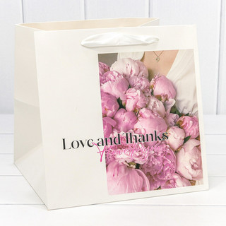 Пакет подарочный 'Love and Thanks' 25х25 см