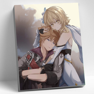 Картина по номерам 'Геншин Люмин и Тарталья' (Genshin) 24 цве...