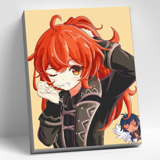 Картина по номерам 'Геншин Дилюк' (Genshin) 20 цветов, 30х40 см, Molly 1