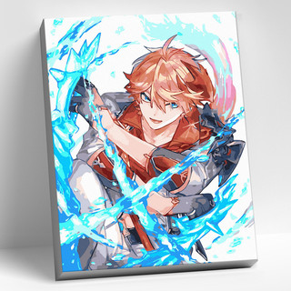 Картина по номерам 'Геншин Тарталья' (Genshin) 24 цвета, 30х40 см, Molly 1