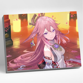 Картина по номерам 'Геншин Яэ Мико' (Genshin) 26 цветов, 40х3...