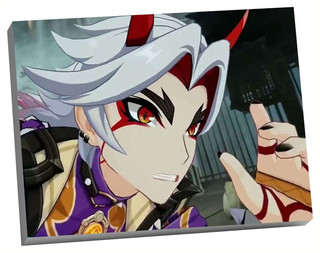 Картина по номерам 'Геншин Итто' (Genshin) 23 цвета, 40х30 см, Molly 1