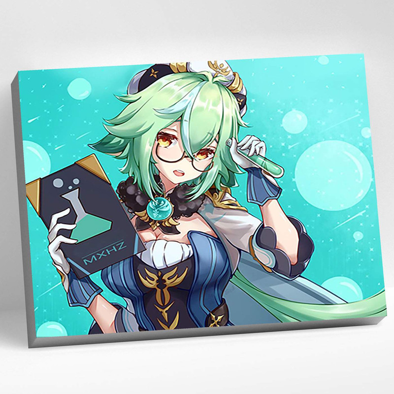 Картина по номерам Геншин Сахароза, 40х30 см, арт.CHR0171