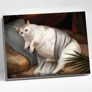 Картина по номерам Толстый котик, 50х40 см, Molly, HR0166