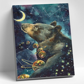 Картина по номерам Медведь-мечтатель, 40х50 см, 2 цветов, Molly HR0195
