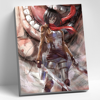 Картина по номерам Атака титанов Микаса, 40х50 см, Molly HR0420 1