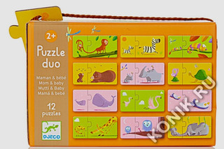 Набор дуо-пазлов Djeco «Мама и малыш», 12 шт 7