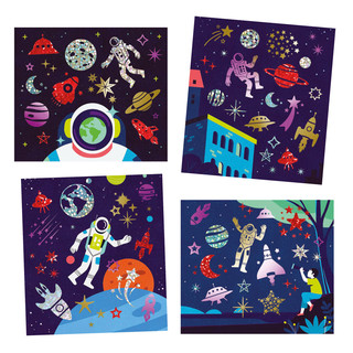 Набор для создания коллажа Djeco «Космос» 2