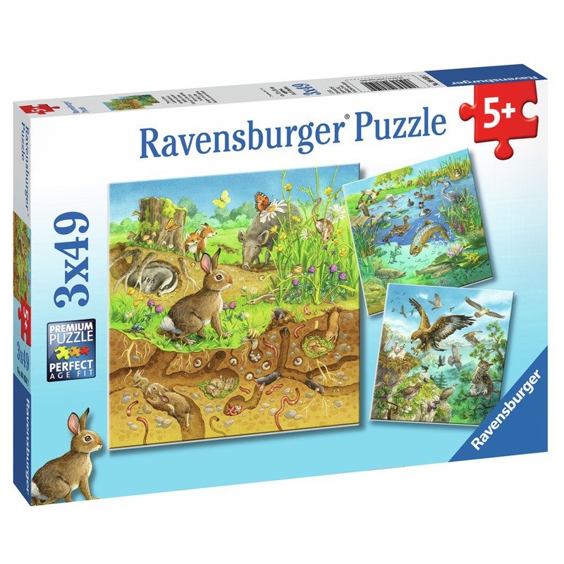 Пазл Ravensburger Мир дикой природы, 3х49 деталей