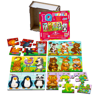 Верные друзья. IQ Пазл деревянный, 4+ 3