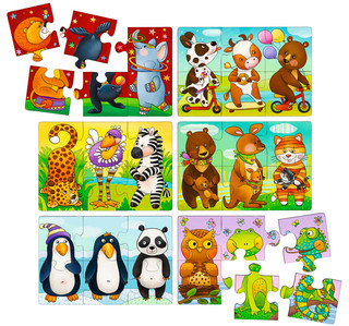 Верные друзья. IQ Пазл деревянный, 4+ 2