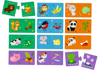 Кто что любит? IQ Пазл деревянный, 2+ 2