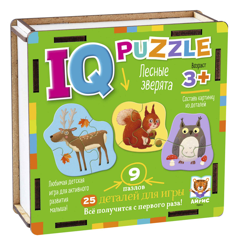 Лесные зверята. IQ Пазл деревянный, 3+