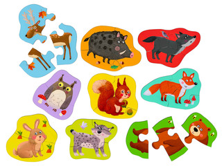 Лесные зверята. IQ Пазл деревянный, 3+ 2